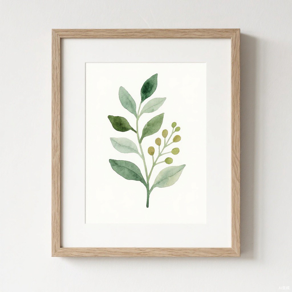 植物水彩装饰画产品图